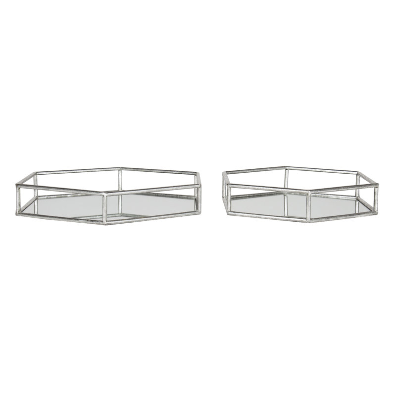 Tray - Set of 2, Silver