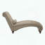 Chaise longue capitonnée à boutons avec traversin-1010380751