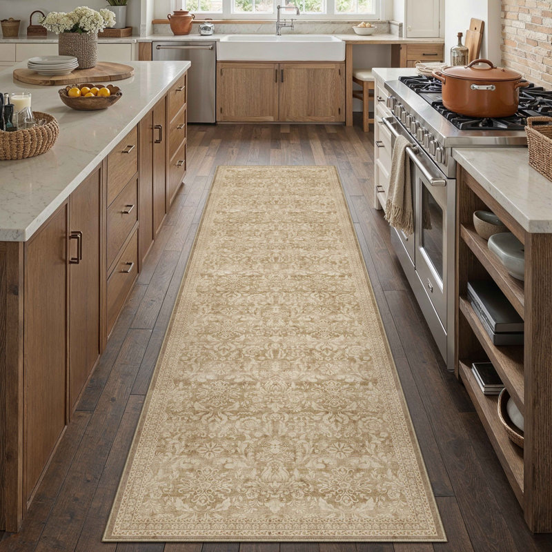 Tapis vintage lavable en machine avec envers antidérapant Lares, Tapis de couloir 2 pi x 8 pi