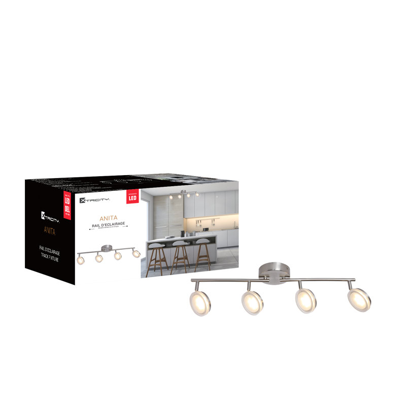 Anita 28.34'' 4 -Light Swing Arm Track Track Kit with Dimmable and Adjustable Head
