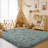 Solid Rug Soft Fluffy Light Gray Indoor Area Rug for Living Room Bedroom Nursery Kids Room-805677135-835077181