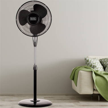 Black + Decker 16 In. Stand Fan With Remote And Round Base, Portable Fans, Furniture & Appliances