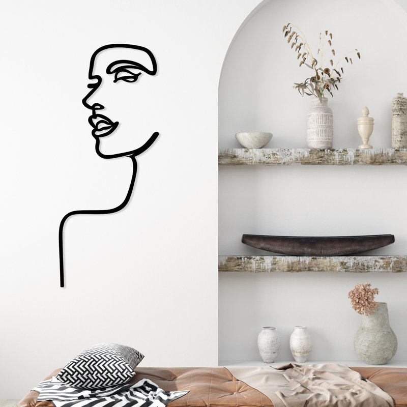 Elegant Decorative Metal Wall Accessory, Black Finish, 16.5 x 39.4 inches | 100% Metal Construction, Thickness: 0.06 inches | Perfect for Home Decor, Living Room, or Office | Durable and Stylish Design to Enhance Any Space