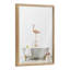«Flamingo Cottage Bathroom» par Amy Peterson, art mural en verre encadré