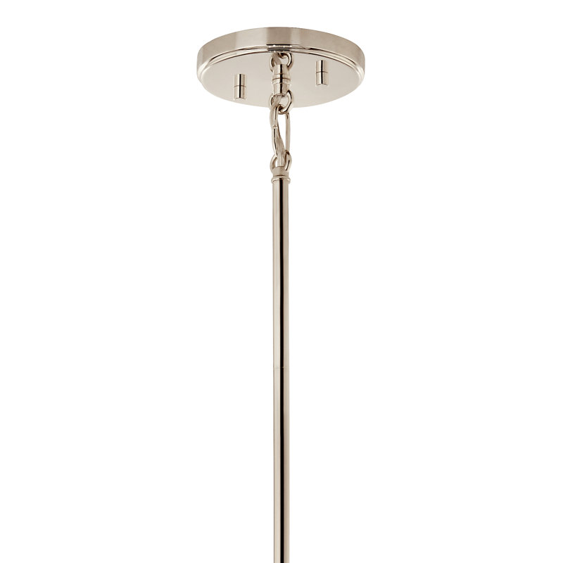  - Luminaire suspendu, Nickel poli, H 70,25 po x l 22,25 po x P 5,25 po