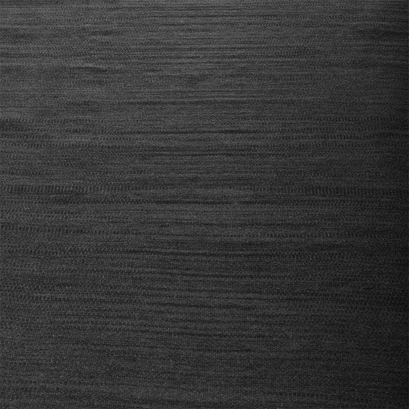 Alithea Hand Woven Flat Weave Kilim Wool Eco-Friendly Area Rugs - Square, Charcoal Color, Plain Solid Design, Low Pile Handmade Area Rugs for Living Room, Bed Room