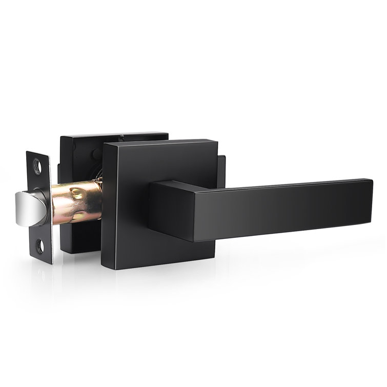 Probrico Passage Door Lever with Square Rosette Heavy Duty Solid Levers