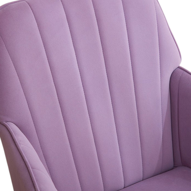  Chaise de bureau pivotante et ergonomique Danita, Lilas, Argent argent