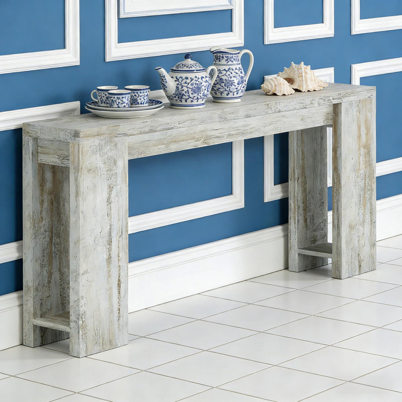 Wooden Entryway Table,Console Table,Sofa Table, White