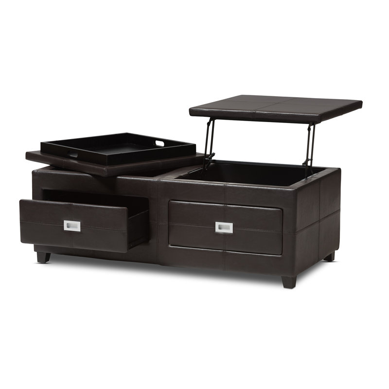 Lift Top Four Leg Coffee Table with Storage