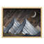 Croissant de lune qui brille sur les montagnes bleues, Illustration moderne, petit décor, œuvre d'art moderne-101376373-101376371