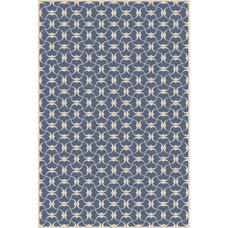Aldo Vinyl Geometric Indoor Rug, Rectangle 4' x 6'