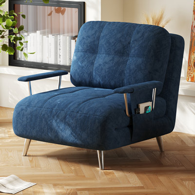 This 3-in-1 Convertible Sleeping Chair features an Adjustable Backrest and is Suitable For Studies, Offices, or RVs.