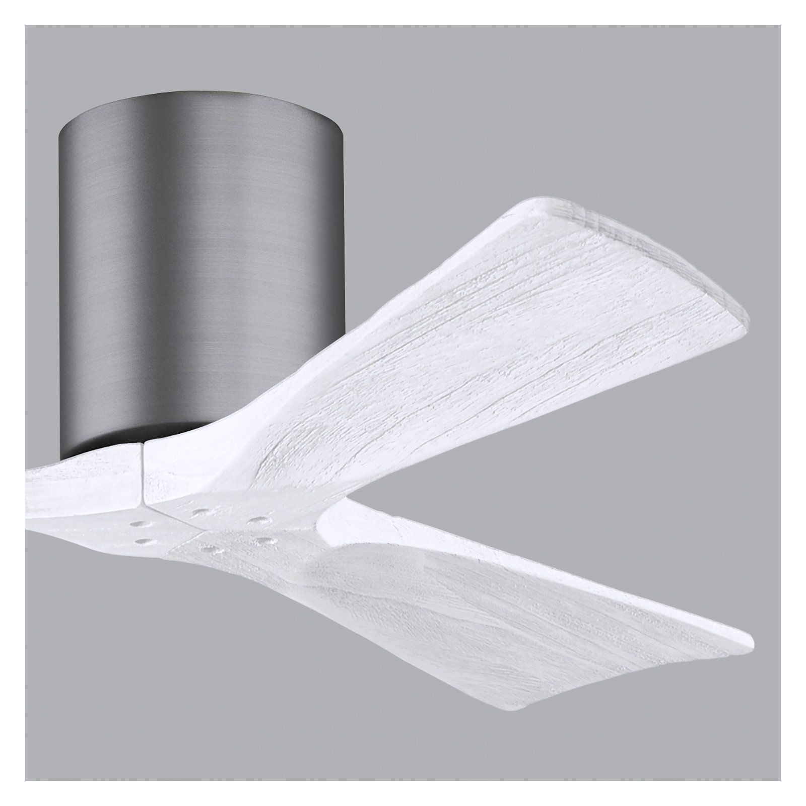 Olivier 3 Blade Ceiling Fan, Matte White, Brushed Pewter, 42"