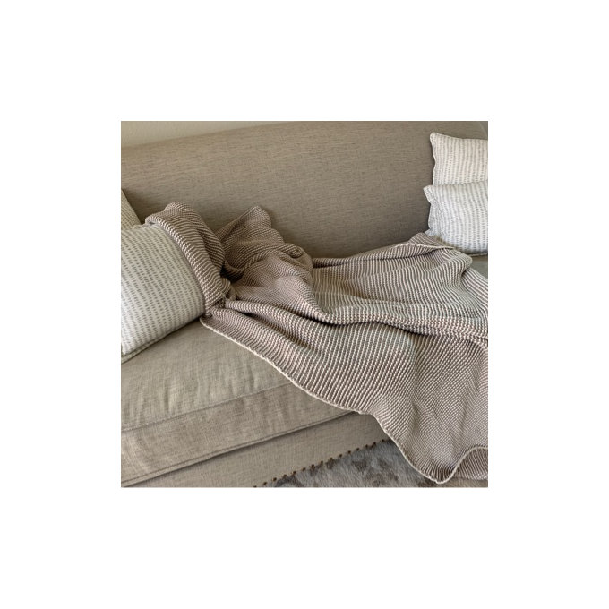 Cohen Knitted Throw Blanket - Garnet