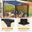 8x10 Ft Outdoor Metal Pavilion Gazebo With Aluminum Frame