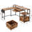 Bilodeau 66.1'' W L-Shape Computer Desk, Corner Home Office Table with Drawer File Cabinet-1774502311