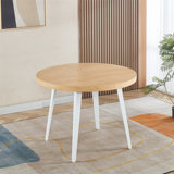 Versatile Extendable Table Suitable for Dining, Office, and Coffee Use with Metal Legs and MDF Top