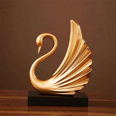 Modern Golden Swan Ornament