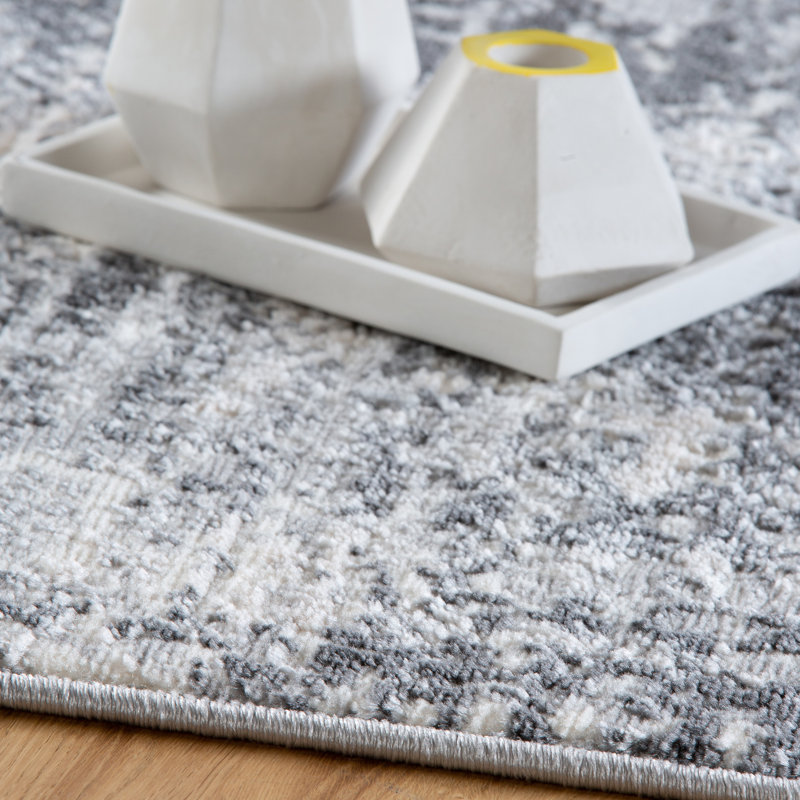 Salsa Abstract Area Rug, Rectangle 200 x 290cm, Grey/Brown/Blue