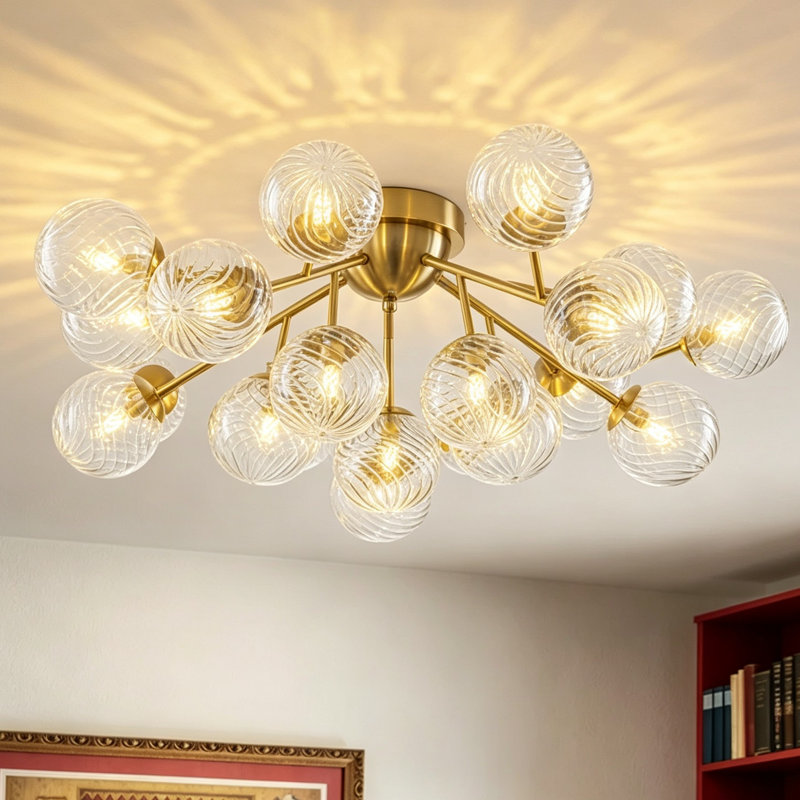 Addison 20 - Light Glass Globe Flush Mount Ceiling Light