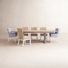 Lana Trestle Dining Table Set With Armchairs And Woven Chairs