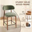 Chaise rembourrée en bois massif avec tabouret-1906270894