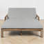 Lit de jour de patio en acacia avec coussins de 55,27 po de largeur Quilliams-1866776599