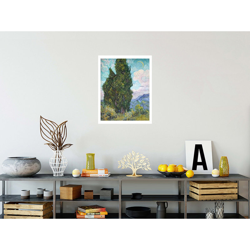 «Cypresses» par Vincent van Gogh - Estampe numérique, H 28 po x l 22 po