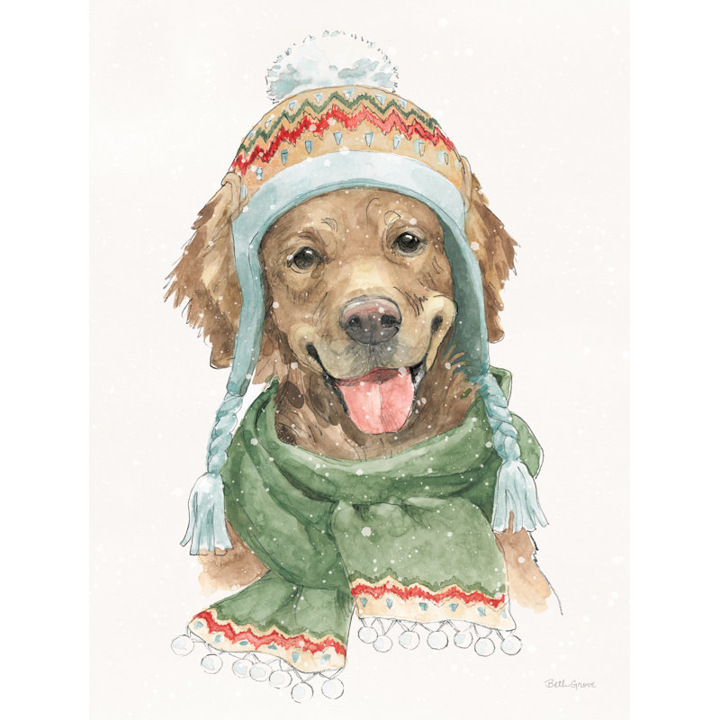 «Winter Paws I on Canvas» par Beth Grove, reproduction, H 48 po x l 36 po x P 1,25 po