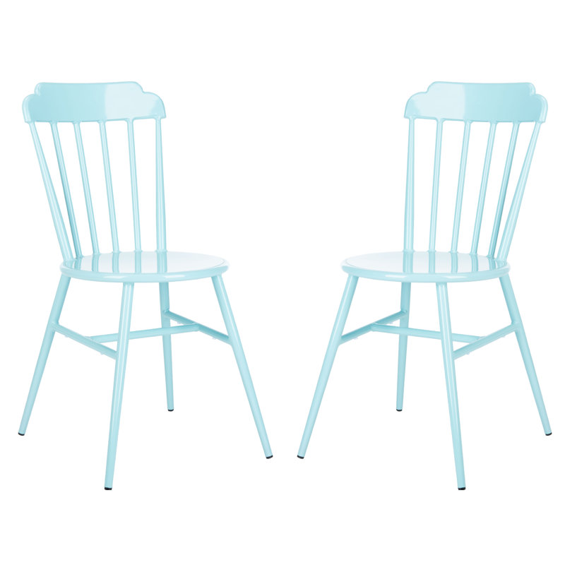 Chaise de patio empilable Davion, Bleu pastel