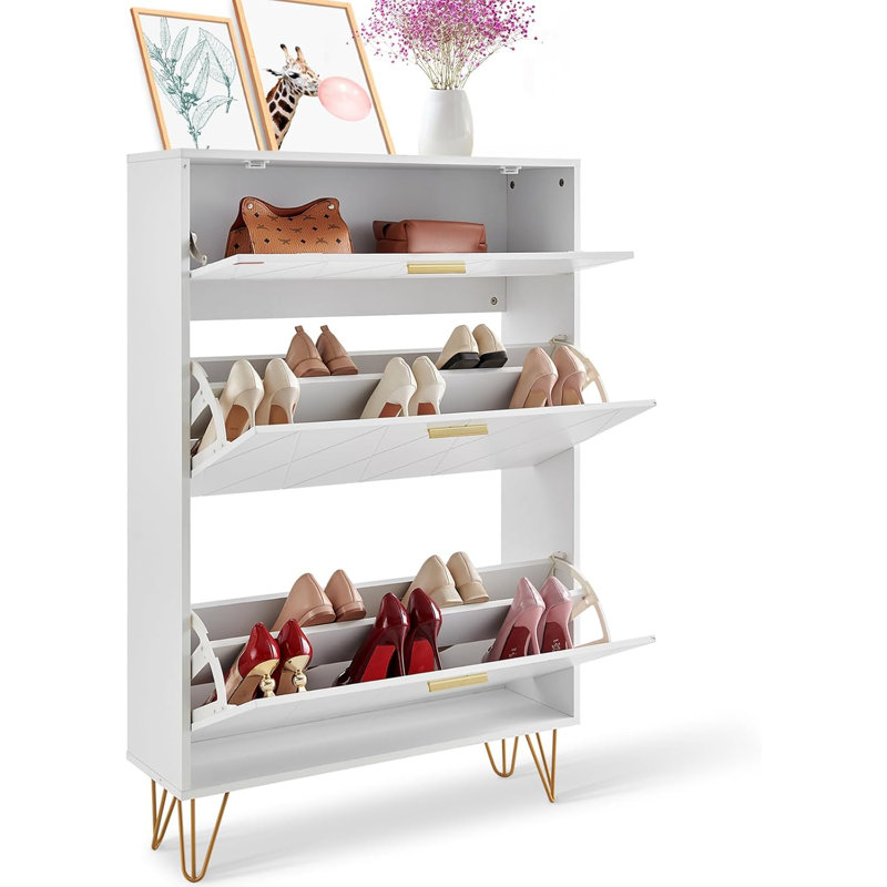 Armoire à chaussures pour le vestibule, P 31,5 po x l 9,4 po x H 47,3 po, bois