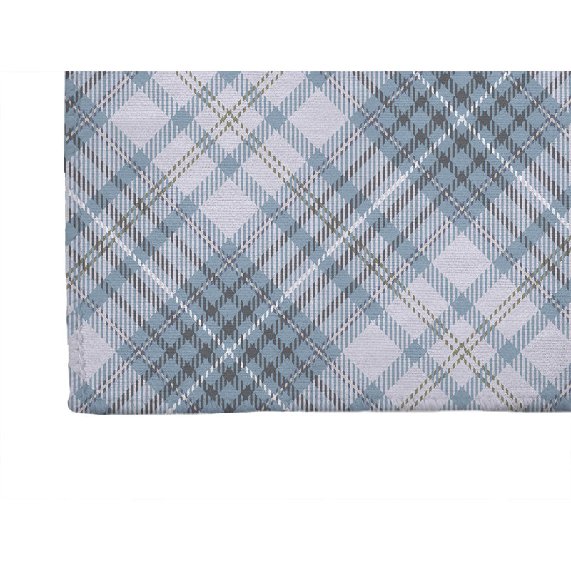 Chinny Tartan Non-Slip Outdoor Rug, Runner 2'6" x 8'
