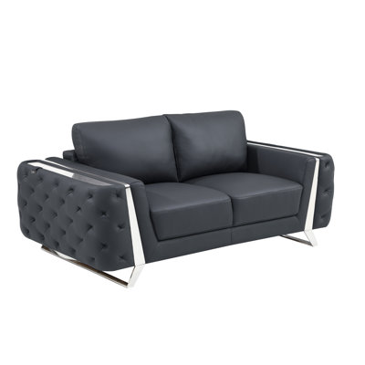 Anissa Genuine Italian Leather Loveseat