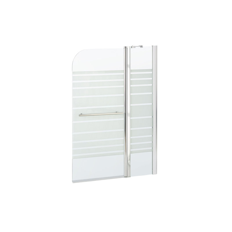 Altadena Framed Tub Door with Pattern Glass, 140cm H x 120cm W