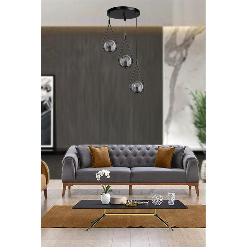 Lustre industriel scandinave 100% métal, hauteur 27,6 po x 11,8 po | Peinture séchée au four, revêtement en culot, culot E27 de 40 W maximum | Conception noire élégante, parfaite pour les espaces de repas et de vie modernes