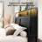 Queen Bed Frame with Storage Drawers & Headboard, Platform Bed with Led Light & Charging Station, Black-589060380-589060382