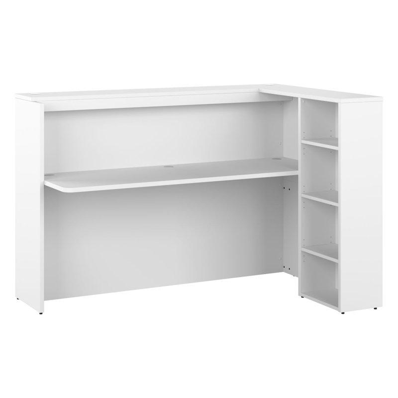 Bar d'angle avec tablettes Studio C 72W, Blanc