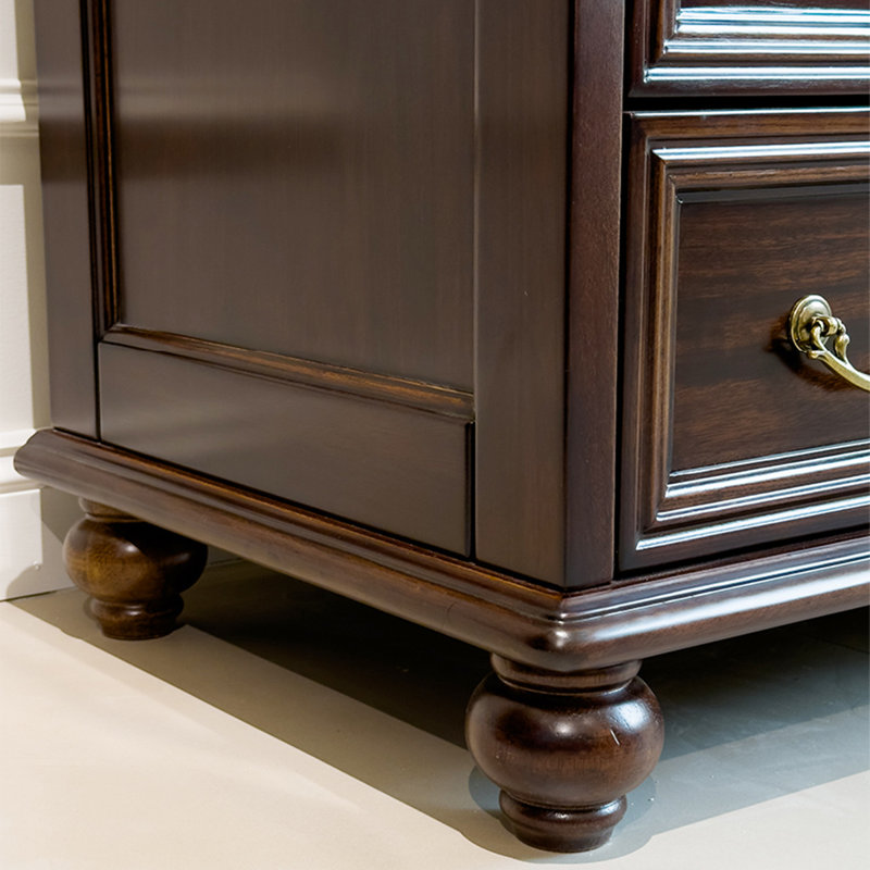Buffet décoratif en bois de noyer foncé