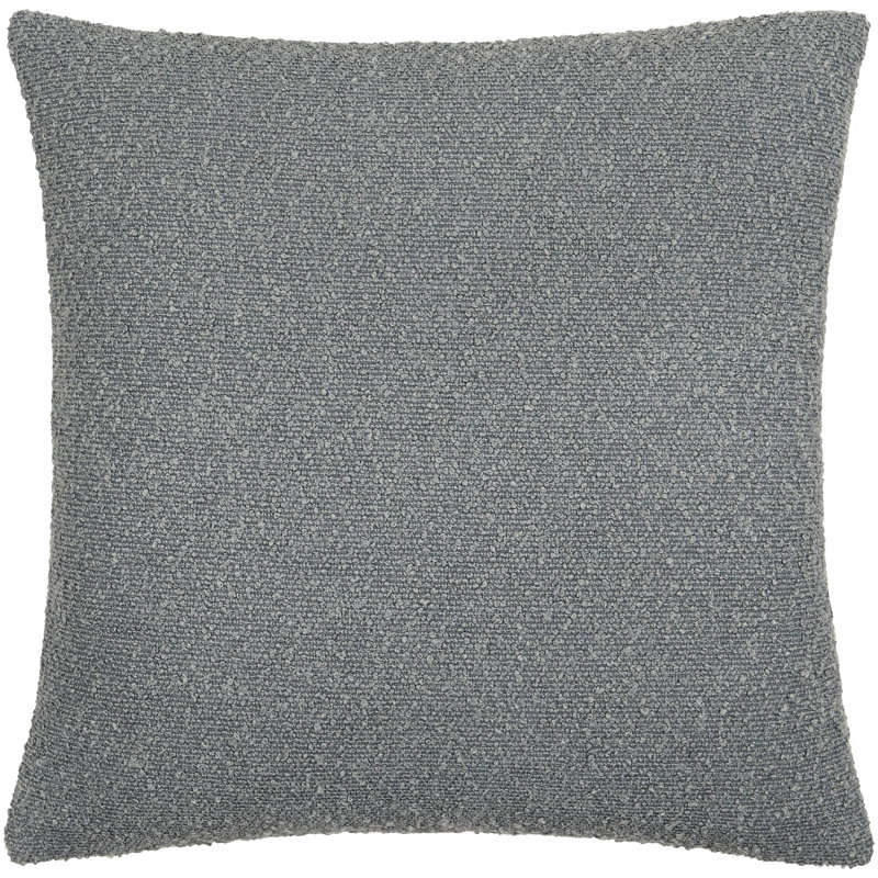 Olinda Solid Colour Pillow Cover, 20"H x 20"W, Pillow Cover Only - No Insert, Blue Grey