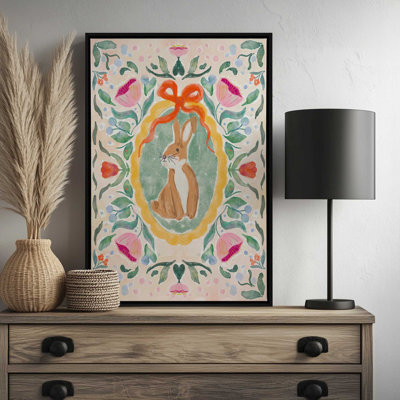 Enchanting Victorian Bunny III, reproduction d'art sur toile
