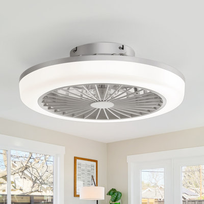 Karlia 17" 5-Blade White LED Ceiling Fan With Remote Control