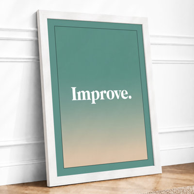 Improve Minimalist - Framed Print