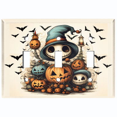 Plaque murale d'Halloween à 3 bandes