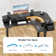 Meachie 63" Adjustable L Shaped Computer Standing Desk with 3 Drawers & Power Outlets & LED Lights