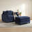 39.4" Modern Accent Chair with Ottoman, Living Room Club Chair Chenille Upholstered Armchair , Reading Chair for Bedroom, Beige Chenille-605528275