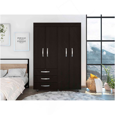 Armoire 3 tiroirs Wengé