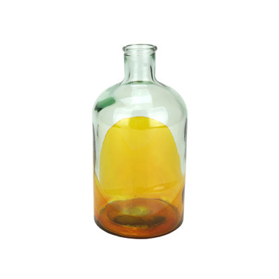 8.75" Contemporary Transparent Glass Vase