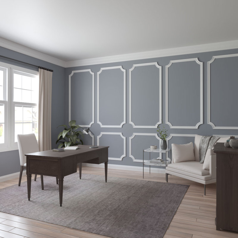Primed Gray Polyurethane Oxford Crown Moulding 7' 10.5"
