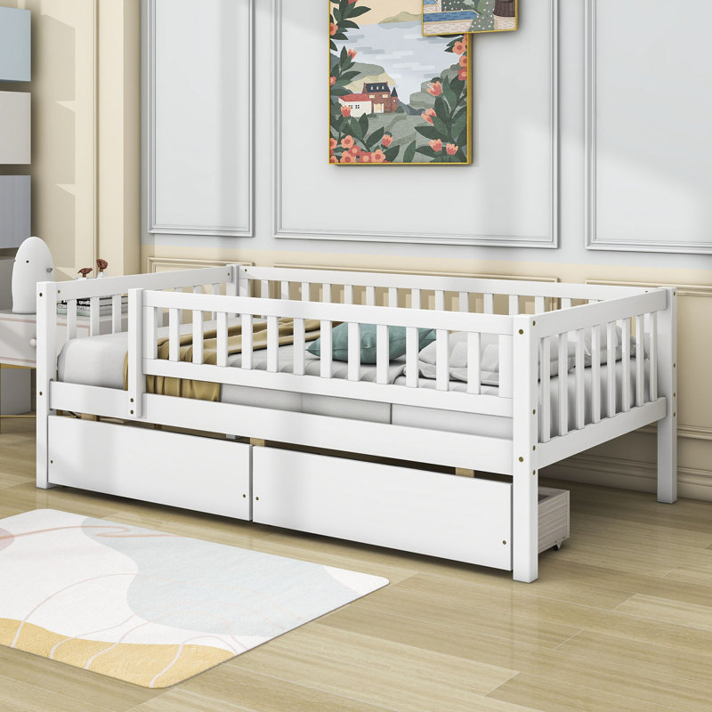 Lit de jour en bois Fairbury, Simple, Blanc